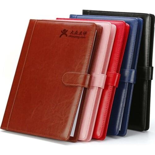 High quality PU leather portable file folder a4 portfolio conferentie map folios a4 PU leather briefcase office supplies 1300