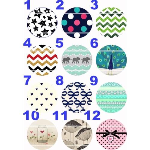 Handmade Colorful picture Round Glass Cabochons Refrigerator magnet for Necklace Decoration and Phone Chain Accessaries79