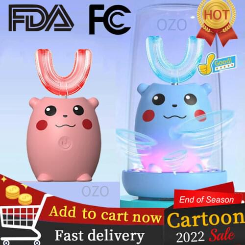 Sonic Children Electric Toothbrush Cartoon Pattern Toothbrush Soft Silicone Brush Head Fully Automatic Kids Electric Toothbrush