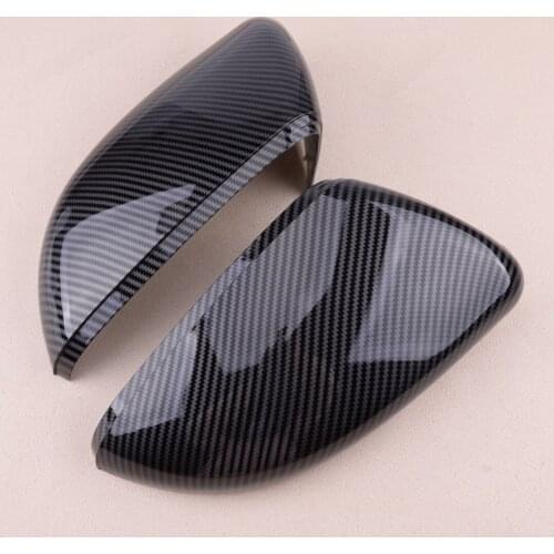 1 Pair Carbon Fiber Style Car Side Door Mirror Cap Cover Fit for VW Golf GTI MK6 2010 2011 2012 2013