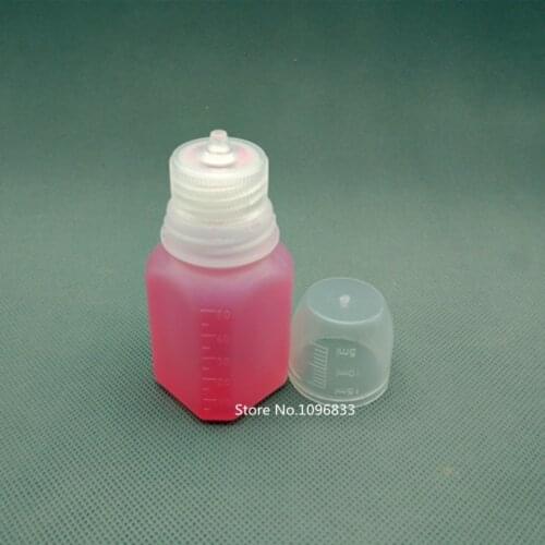 100pcs Free Shipping Liquid Storage Plastic Bottle Graduated with Cap Screw Lid Envase Plastico Plastico Botella 30ml 50ml 60ml