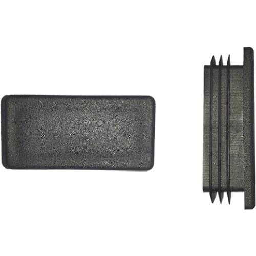 100pcs Black Plastic Tube Plug Blanking End Cover Cap Pipe Tube Cap Insert Plugs Bung Furniture Table Chair Protector