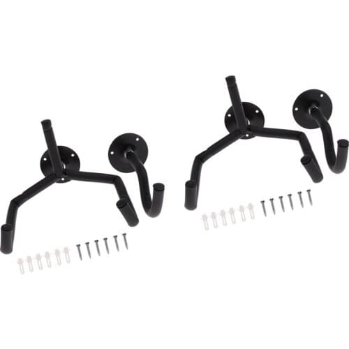 2 Pcs Guitar Holder Hooks Stands Hangers Wall Mount Display with Screws Fits All Size Guitars Bass Mandolin Banjo Ukulele