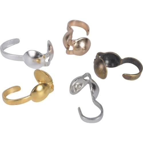 200Pcs/Lot 4mm Ball Beads Chains End Caps DIY Accessories Ending Clip Crimp Clasps Hooks For Jewelry Making Supplies