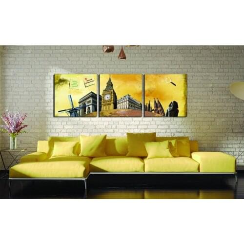 3 piece canvar art printed dreams come true oil painting modern wall art On Canvas wall pictures for Living Room