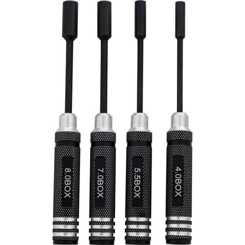 4PCS Metal Hexagon Wrench Socket Screwdriver 4.0/5.5/7.0/8.0mm for RC Crawler Car Axial SCX10 90046 Traxxas TRX4 AXI003007 Capra