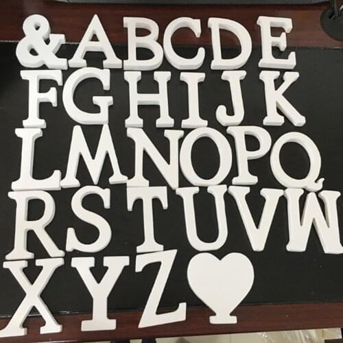 8CM White wooden letters Wedding birthday Names Party Pendant handmade Decor A325