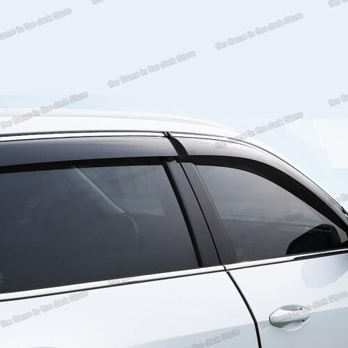 Lsrtw2017 Car Window Rain Shield Strip Trims for Haval F7 2019 2020 2021 Accessories Mouldings door visor accessories