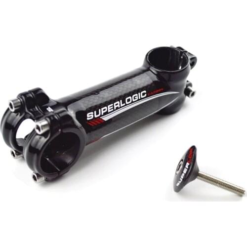 Superlogic Glossy Black Carbon Bicycle Stem Carbon Road MTB Bike Stem and Top Cap Bicycle Parts Stem + Top Cap