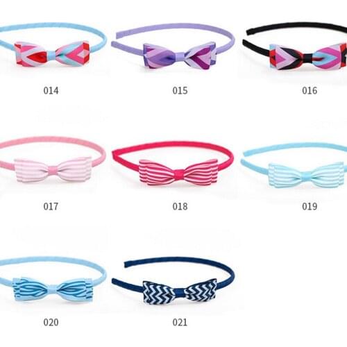 Hairbands Headbands Alice Hair Head Band Hoop Stripe Bows Girl Lady Fully Lined Ribbon Winding Headwear Accessories 50pcs FG118