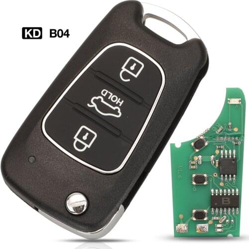 Kutery B Series B04 3 Button Universal Flip Remote Control Car Key For KD200 KD900 KD900+ URG200 KD-X2 Mini KD For Hyundai Style
