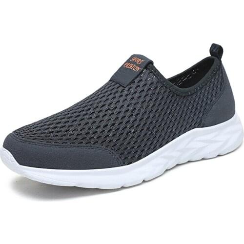 Summer Mesh Men Aqua Shoes Wading Sneakers Men Outdoor Running Shoes Fashion Breathable Slip-on Mens Loafers Zapatillas Tenis