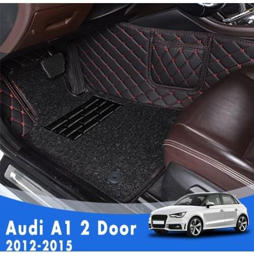 LHD Luxury Double layer Wire loop Carpets Car Floor Mats For Audi A1 2 Door 2015 2014 2013 2012 Accessories Interior Styling