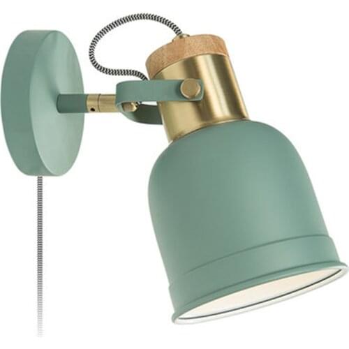 Loft Style Modern LED Wall Light Fixtures Iron Industrial Wind Wall Sconce Adjust Switch Wire Bedside Wall Lamp Decor Lighting