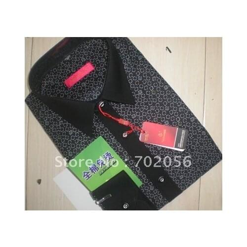 Dark Cotton Mens Dress Shirts,Business shirts 5pcs/lot #2328