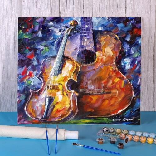 The Marriage Music Coloring By Numbers Painting Complete Kit Acrylic Paints 40*50 Paiting By Numbers Decorative Art