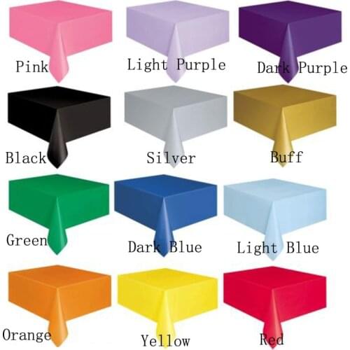 Environmentally friendly disposable plastic party wedding tablecloth set catering meal tableware table cloth rectangular