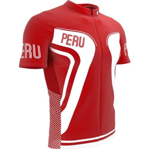 2021 new peru mens full zipper bicycle short-sleeved cycling jersey