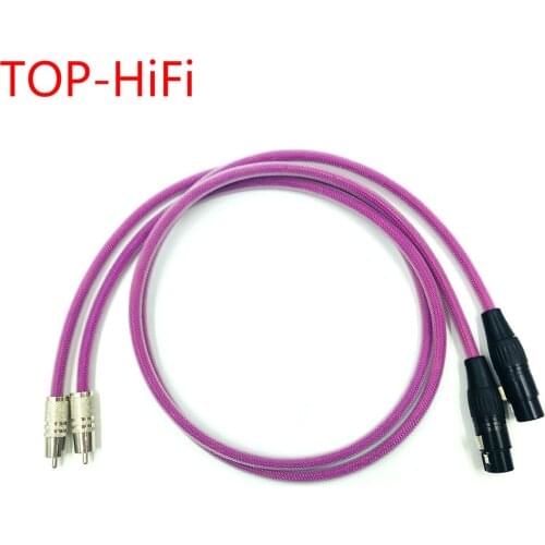 TOP-HiFi Pair Rhodium Plated 2RCA Male to 2XLR Female Cable XLR Balanced Reference Interconnect Audio Cable with XLO HTP1 Cable