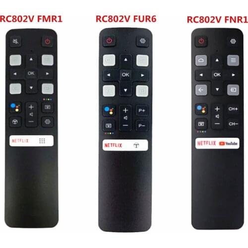 RC802V FMR1 RC802V FUR6 RC802V FNR1 New Original Google Assistant Voice Remote Control use For TCL Android 4K Smart TV