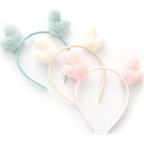 Girls Deer Horn Hairbands Children Autumn and winter Princess Wool Headwear Cute Kids Hair Accessories 10pcs Children Headbands
