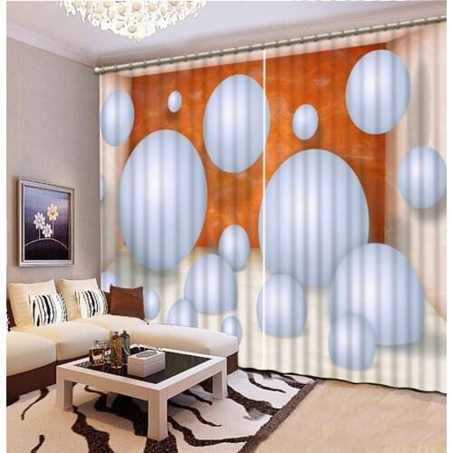 Spring curtains Luxury Blackout 3D Curtains For Living room Bedding room Office circle curtains
