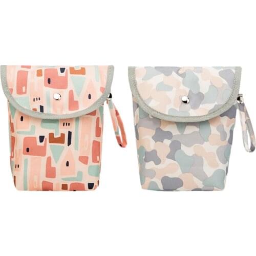 Baby Diaper Storage Bag Waterproof Portable Pouch Tote For Baby Diapers Nappies Waterproof Reusable Diaper Storage Bag