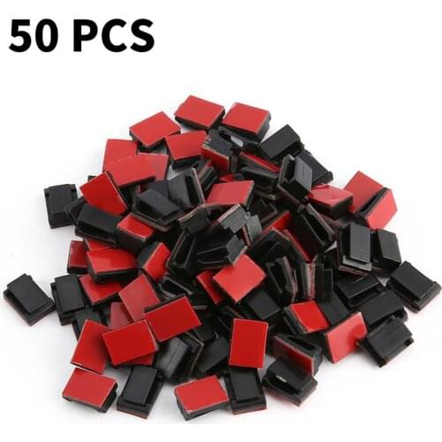 100pcs Car Desk Wall USB Wire Cable Line Fastener Clip Clips Holders Organizer Retainer Clamp Clamps Tie Lines Fixed
