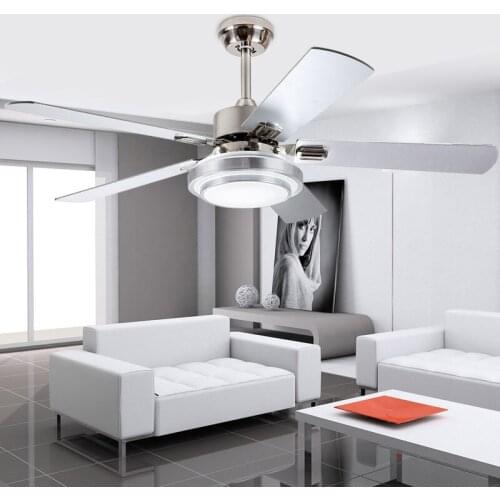 High quality Modern LED adjustable light ceiling fan light iron fashion simple ceiling lamp 42 Inch 107 cm ceiling fan