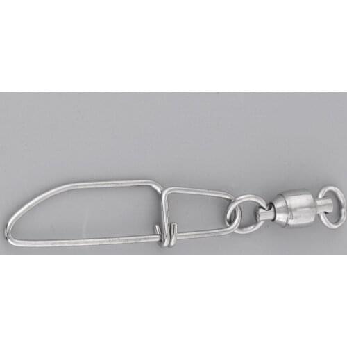 High-strength Ball Bearing Fishing Swivel Double Ring with Coastlock Snap Connector for Spearfishing