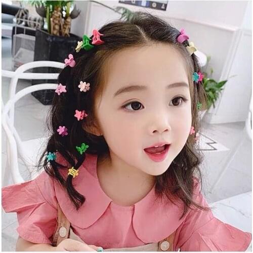 50 Pcs Girls Cute Colorful Flower Star Mickey Small Hair Claws for Girls Sweet Headband Hair Clips Kids Fashion Hair Accessories