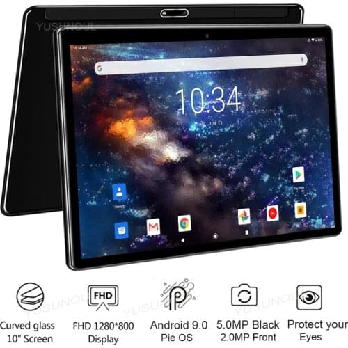 2020 New 10 Inch Android 9.0 Tablet Quad Core 2G RAM 32G ROM Tablets 1280*800 IPS LCD Dual SIM Card 3G Tablet Pc With Free Gifts