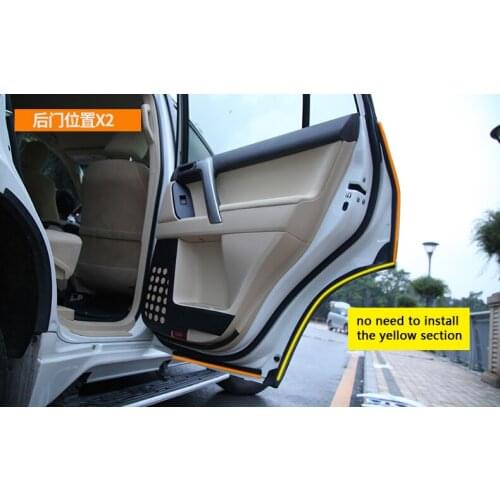 11pcs for TOYOTA PRADO 2700/4000 Door seal Insulation tape decorate sticker