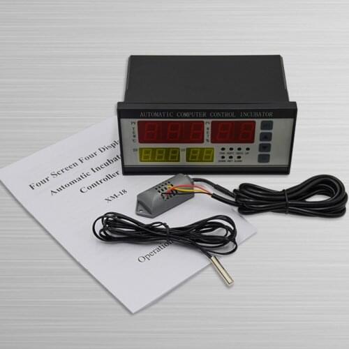 220V Intelligent Digital Automatic Sensor Probe XM-18 Temperature and Humidity Controller Thermostat for Egg Incubator