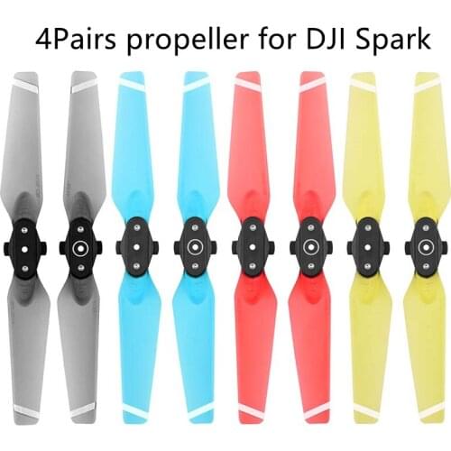 4Pairs Color propeller for DJI Spark Drone Quick Release 4730F Propeller Folding Blades CW CCW Wing Replacement Accessory