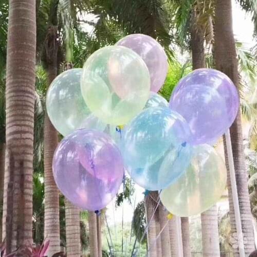 50pcs 10inch Crystal latex Balloon Party Decor Transparent Clear Helium Bubble Balloon Wedding decoration