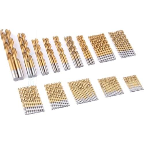 VECONOR 99 Pcs Per Set Twist Drill Bit Set Saw Set HSS High Steel Titanium Coated Drill Woodworking Tool 1.5mm To 10mm