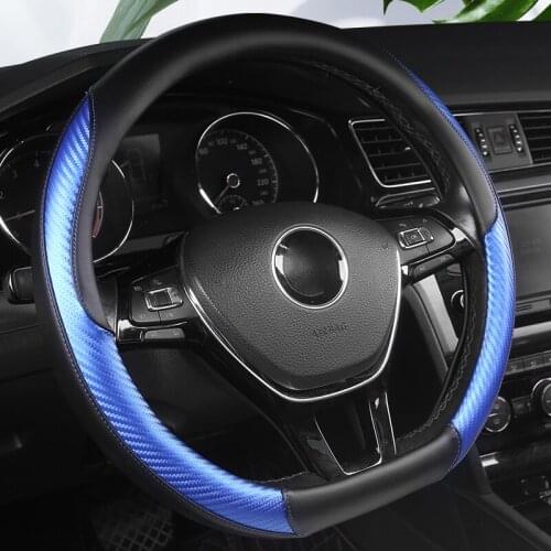 Car Steering Wheel Cover D Shape For Hyundai ioniq Suzuki Swift 2018 2019 For VW GOLF 7 2015 POLO JATTA Auto Car Accessories
