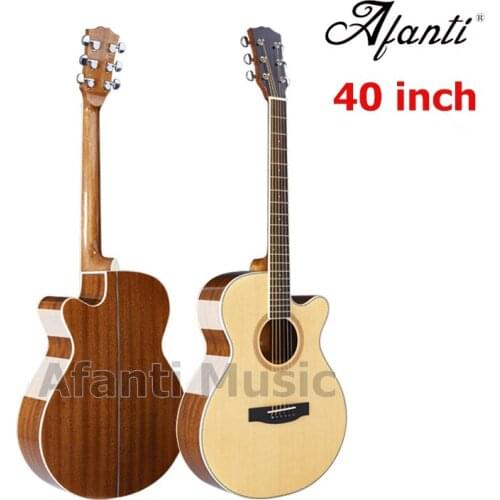 Afanti Music high quality 40 inch Solid Spruce top / Sapele Back & Sides Acoustic guitar (WY-070-40)