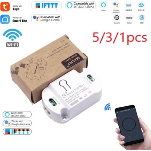 DIY Wireless Wifi Smart Switch Timer Switches Universal Breaker Timer Smart Life APP Home Automation Compatible With Tuya Assist