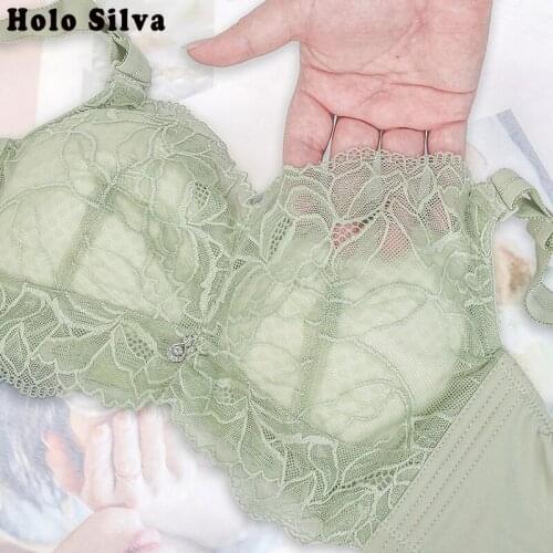 Thin Lace Lingerie Womens Bralette Crop Top Bh Brassiere Girls BCDE Cup 34 36 38 40 Plus Size Push Up Wireless Bras 75 80 85 90