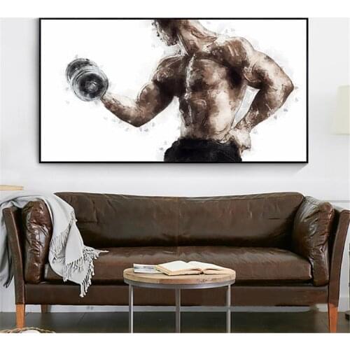 Fitness Gym Body Motivation Picture Poster Canvas Print Painting Wall Art Living Room Home Decoration
