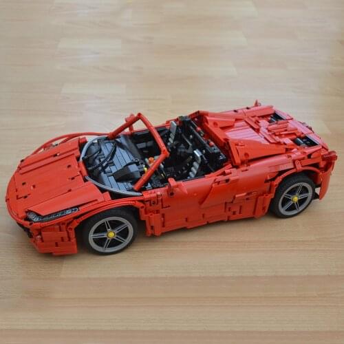 Technic RC Motor Power Function Vehicle Red Spider LeGINGly MOC-1767 Ferr 458 Mobile Building Kits Blocks Birthday DIY Toy