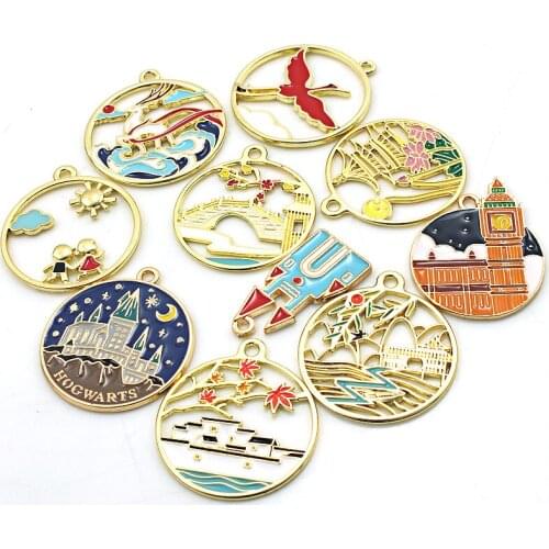 JINGLANG Mixed Four Seasons Charms With Lobster Clasp Pendants For Jewelry Making Necklace earring jewelry Accessories 50 pcs