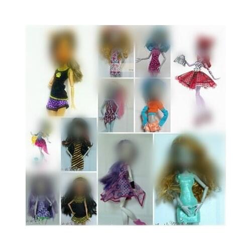Quality Monstering High Doll Dressing Soft Casual Wear Handmade Clothes Outfit Doll Clothing Set Girl Playing House Toys