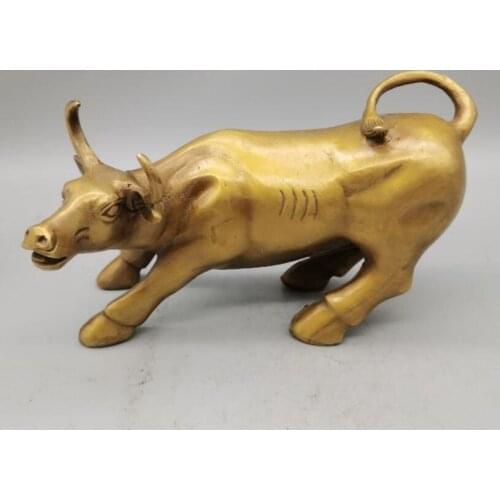 China brass cow crafts statue