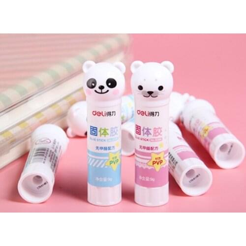 1 Pc Candy Colors PVA Solid Glue Stick 9g High Viscosity Office Supplies Students Childrens Stationery 83x20mm Deli 6366