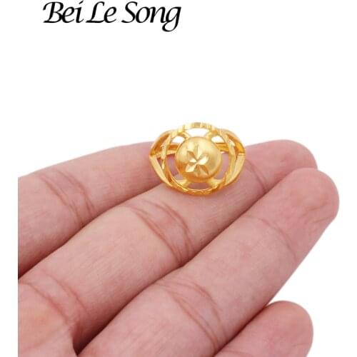 Dubai ring 24K gold color for women rings wedding party wedding African Dubai French resizable ring girls rings for wife gifts