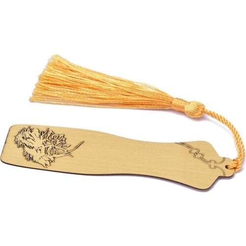 Metal Cheongsam Shaped Bookmark Golden With Tassels Retro Stationery Gift
