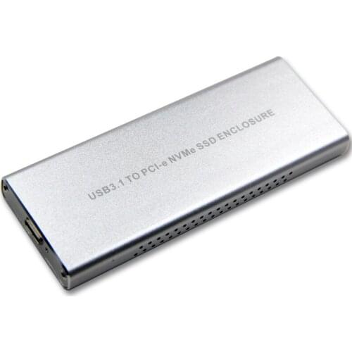 Metal External M.2 to 10Gbps USB 3.1 Type C NVMe PCIe 3.0 SSD Enclosure Case M Key NGFF USB3.1 HDD Box C to C Cable Adapter